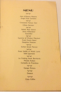 1938 menu