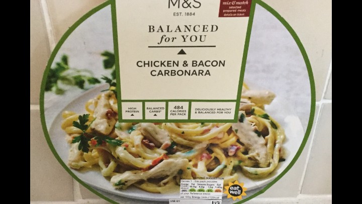 A Week On Ready Meals From Marks And Spencer - Day 2 Chicken & Bacon Carbonara