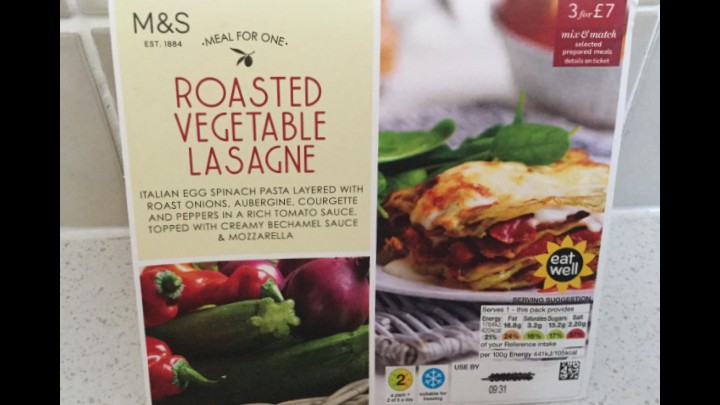 A Week On  Ready Meals From Marks And Spencer - Day 7 Roasted Vegetable Lasagne